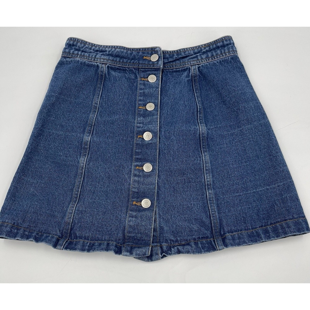 SANS SOUSI Denim‎ Button Front A Line Mini Skirt Medium